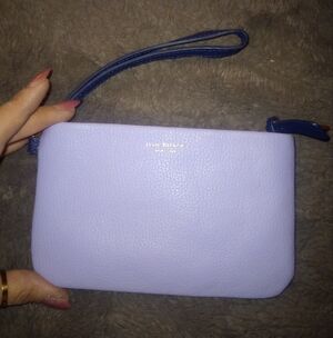 Isaac Mizrahi Lavender and Navy Wristlet Clutch